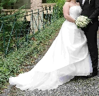 # 2603 - Verkaufe Imogène Brautkleid Gr. 40, cremefarben, Topzustand